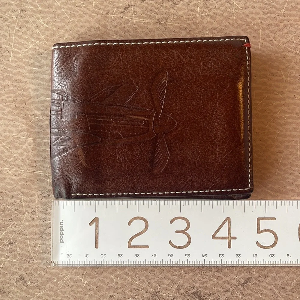 Fossil The Brat III Bi-Fold Leather Wallet